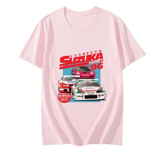 pink tshirt, jdm tshirt, car tshirt, suzuka tshirt